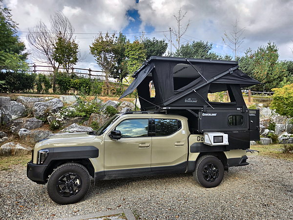 GOAT with the tent up on a Kia Tasman