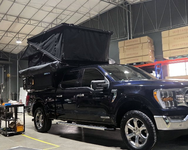GOAT mounted on a Ford F-150 (1.7 m lower box)
