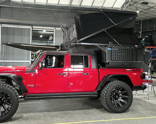 GOAT mounted on a Jeep Gladiator